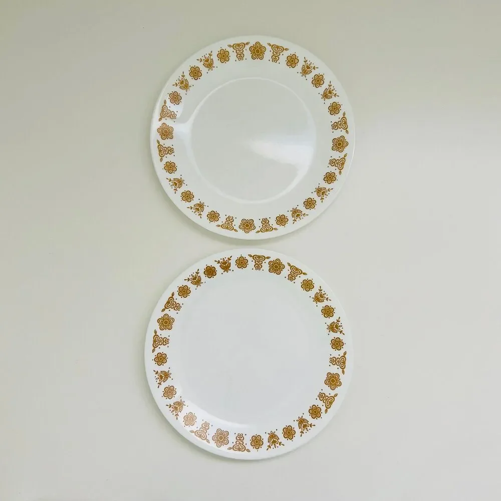 CORELLE Butterfly Gold Salad Plate, Set of 2